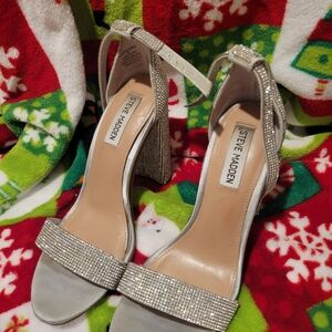 Steve Madden Glittering Silver Heels